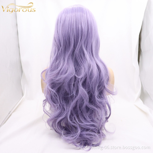 Wholesale high quality long deep wave curl cheap heat resistant synthetic wig small lace front